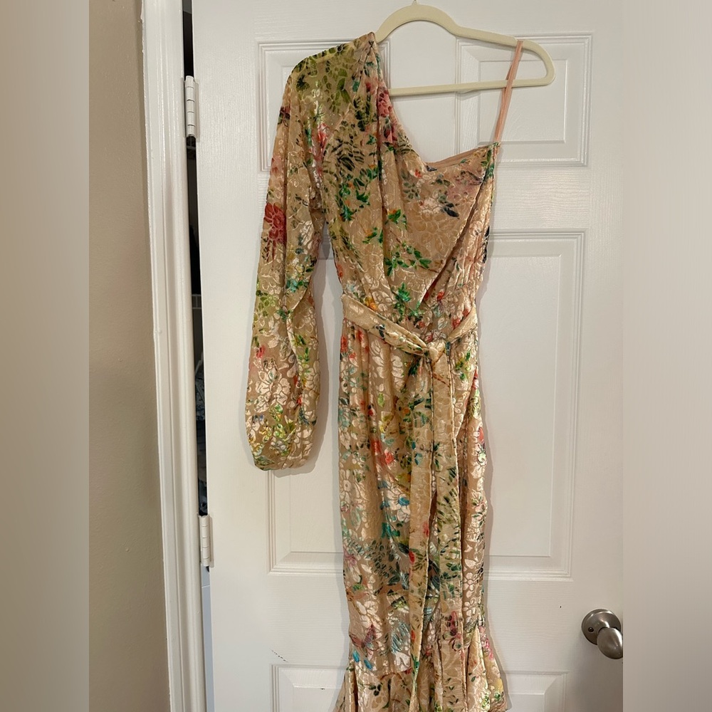 Revolve dress, HEMANT AND NANDITA Veena Dress in Nude Size S. Belt is damaged - Picture 4 of 14